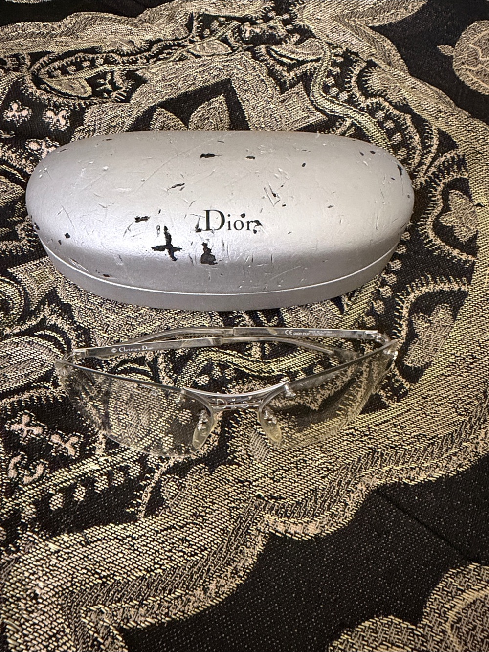 Authentic Dior Rimless Sunglasses in Clear and Silver - Picture 7 of 10